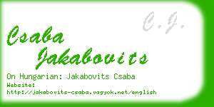 csaba jakabovits business card